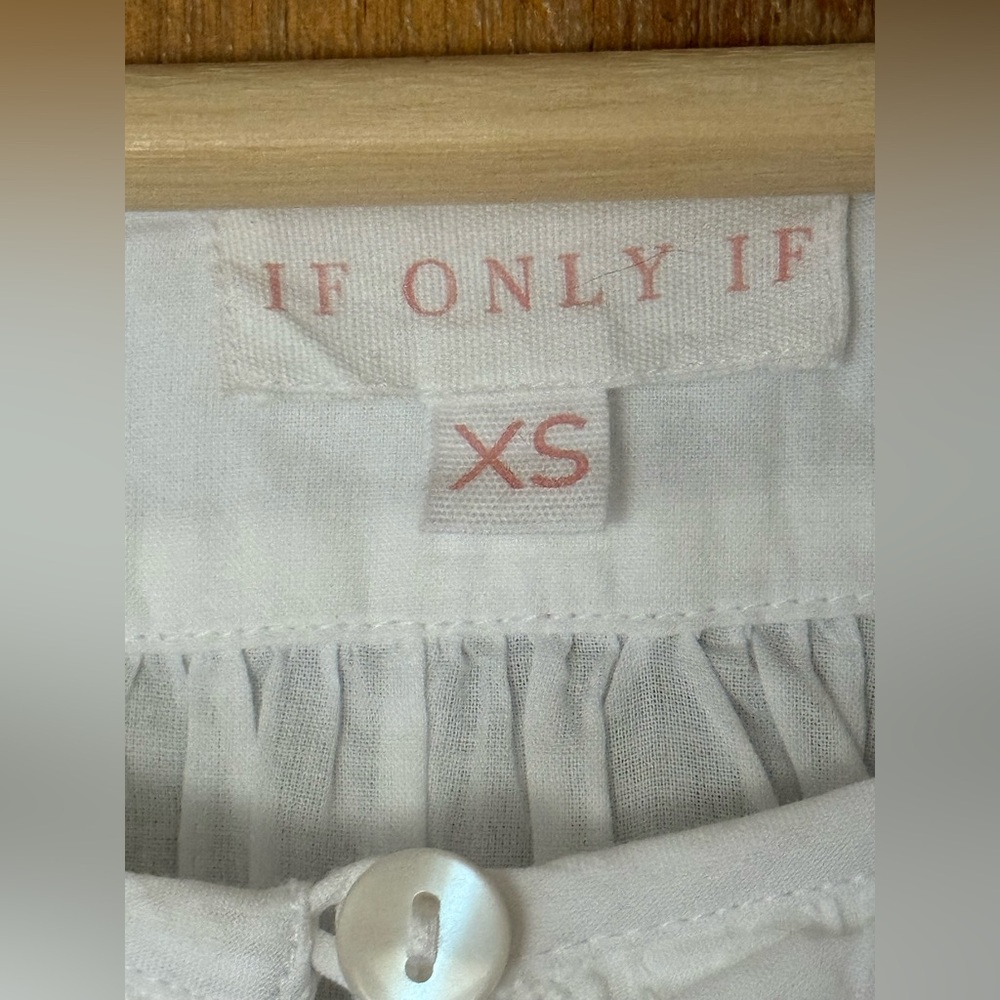 NWOT If Only If Eponine Blouse in white size XS Small - Picture 14 of 16